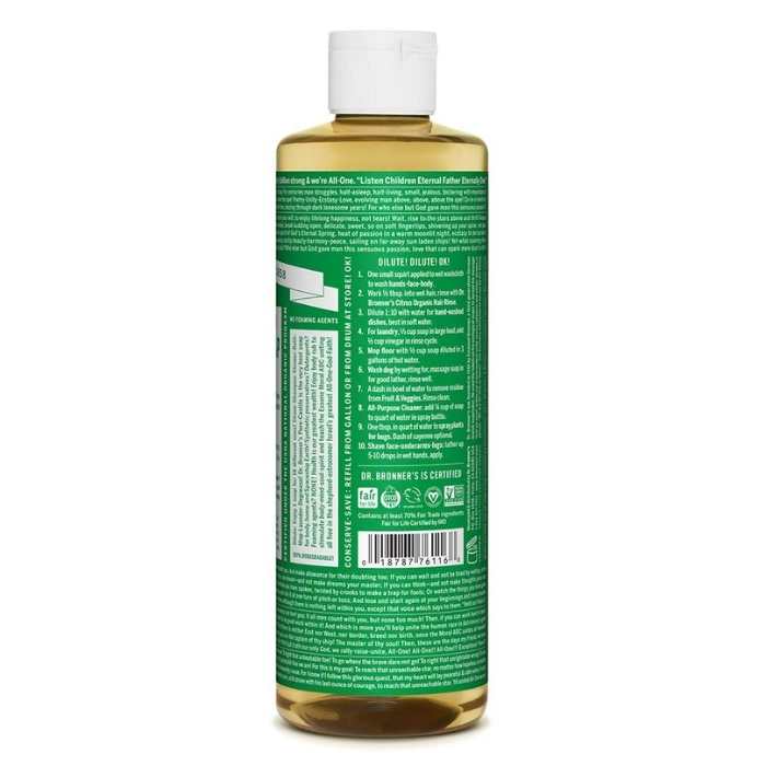 Dr Bronners - Organic Pure-Castile Liquid Hand Soap Almond back