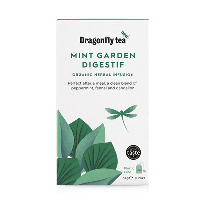 Dragonfly Tea - Organic Herb Garden Digestif Herbal tea, 20 Bags