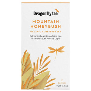 Dragonfly Tea - Organic Mountain Honeybush Tea, 20 Bags | Pack of 4