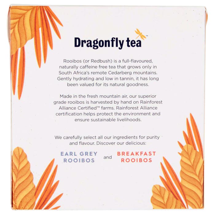 Dragonfly Tea - Organic Rooibos Vanilla, 40 Bags - back