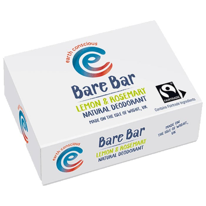 Earth Conscious - Bare Bar Natural Deodorant - Lemon & Rosemary ,90g