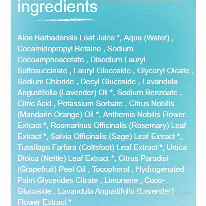 Earth Friendly Baby - Organic Calming Lavender Shampoo & Bodywash, 250ml - back