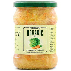 Eat Wholesome - Organic Raw Sauerkraut & Carrot, 500g