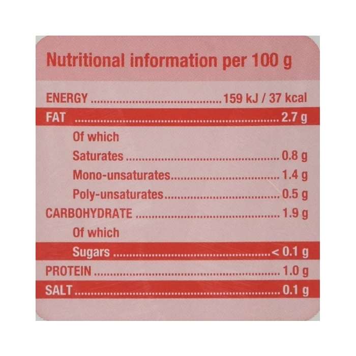 Ecomil - Organic Almond Milk Sugar-Free, 1L - Nutritional Information