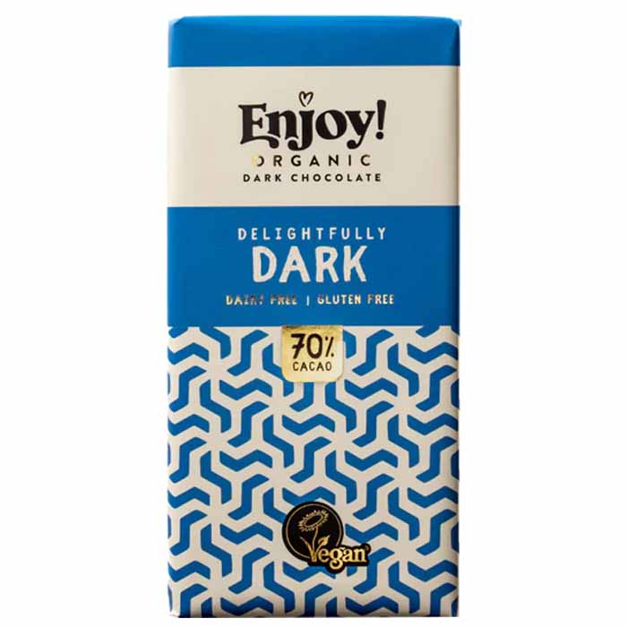 Enjoy! - 70% Dark Chocolate Bar - Delightfully Dark (1 Bar), 70g