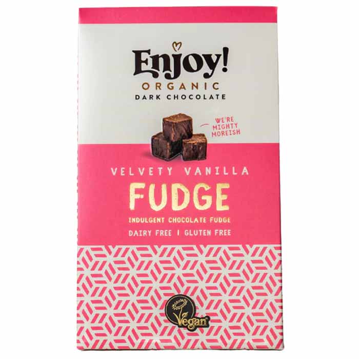 Enjoy! - Organic Chocolate Fudge - Velvety Vanilla (1-Pack), 100g