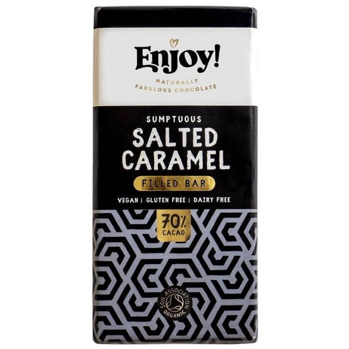 Enjoy! - Salted Caramel Filled Chocolate Bar, 70g - front