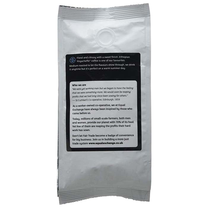 Equal Exchange - Ethiopian Yirgacheffe Organic R & G Coffee, 227g - Back