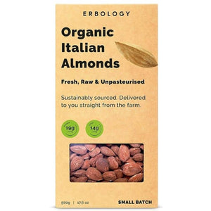 Erbology - Organic Raw Italian Almonds, 500g