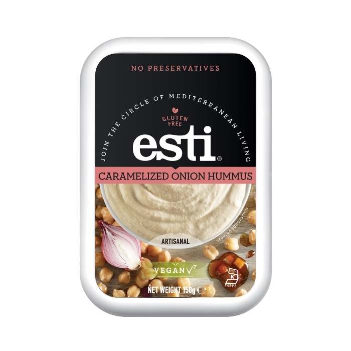 Esti - Hummus, 150g | Multiple Flavours - Caramelised Onion - Front