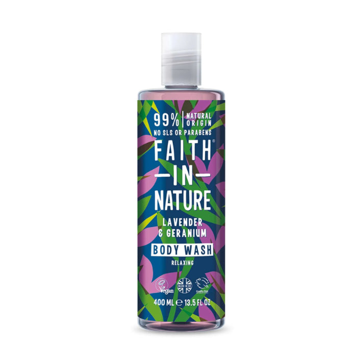 Faith In Nature - Bath & Shower Gel, 400ml  lavender & Geranium