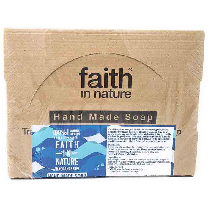 Faith In Nature - Fragrance-Free Handmade Soap Bar - 18-Pack, 100g