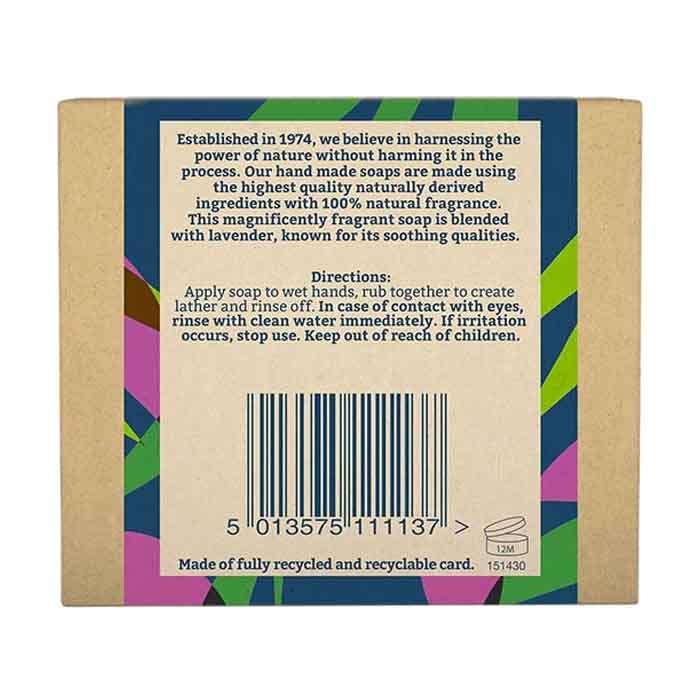 Faith In Nature - Fragrance-Free Handmade Soap Bar - Lavender, 100g - back