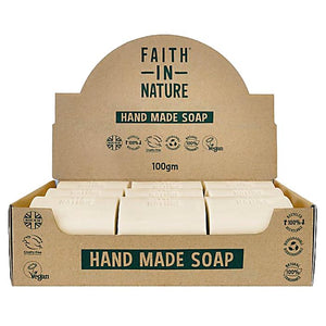 Faith In Nature - Unwrapped Natural Hand Made Coconut Soaps, 18x100g | Pack of 18