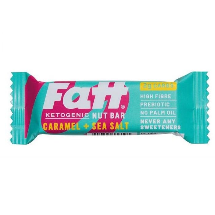 Fattbar - Keto Nut Bar Caramel & Sea Salt, 30g - front