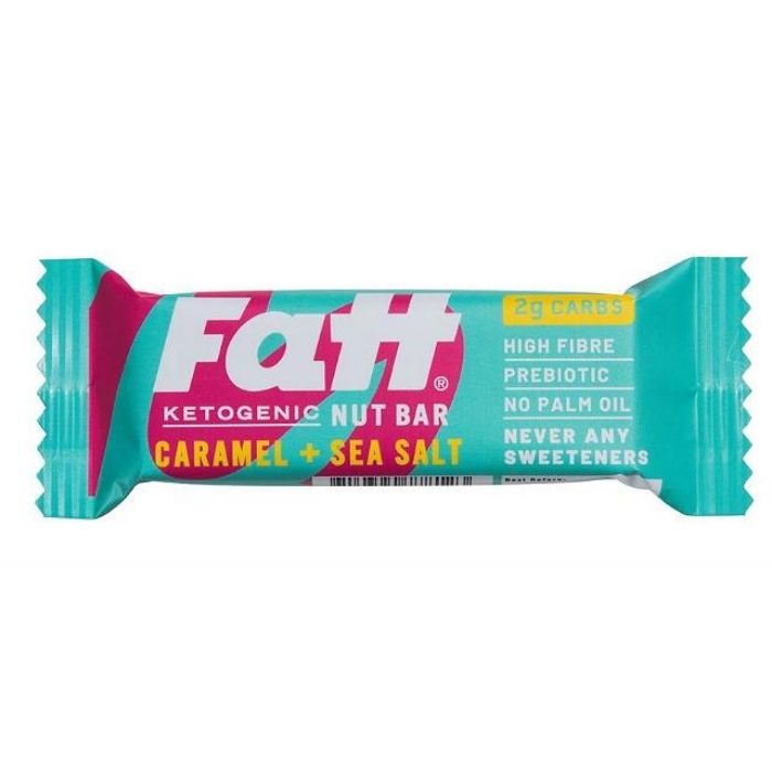 Fattbar - Keto Nut Bar Caramel & Sea Salt, 30g - front