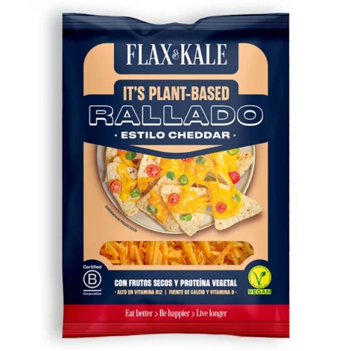 Flax And Kale - Grated Cheese Cheddar Flavour, 100g front