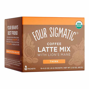 Four Sigmatic - Mushroom Coffee Latte Mix with Lion's Mane, 10 Sachets