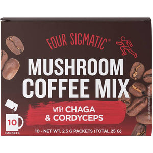 Four Sigmatic - Mushroom Coffee Mix with Chaga & Cordyceps, 10 Sachets
