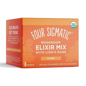 Four Sigmatic - Mushroom Elixir Mix with Lion's Mane, 20 Sachets | Pack of 4