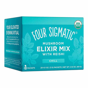 Four Sigmatic - Mushroom Elixir Mix with Reishi, 20 Sachets | Pack of 4