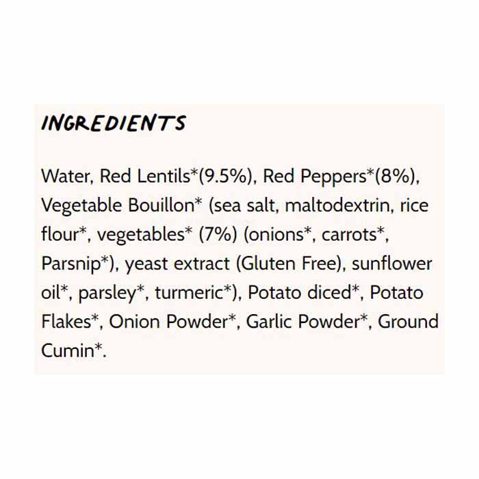 Free & Easy - Organic Lentil & Red Pepper Soup, 400g - back
