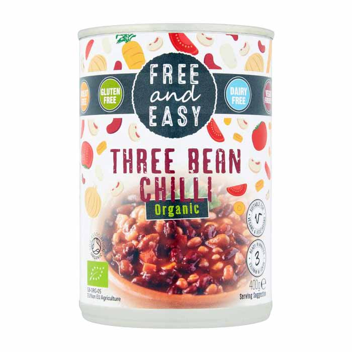 Free Easy Organic Three Bean Chilli, 400g – PlantX UK - Main Image