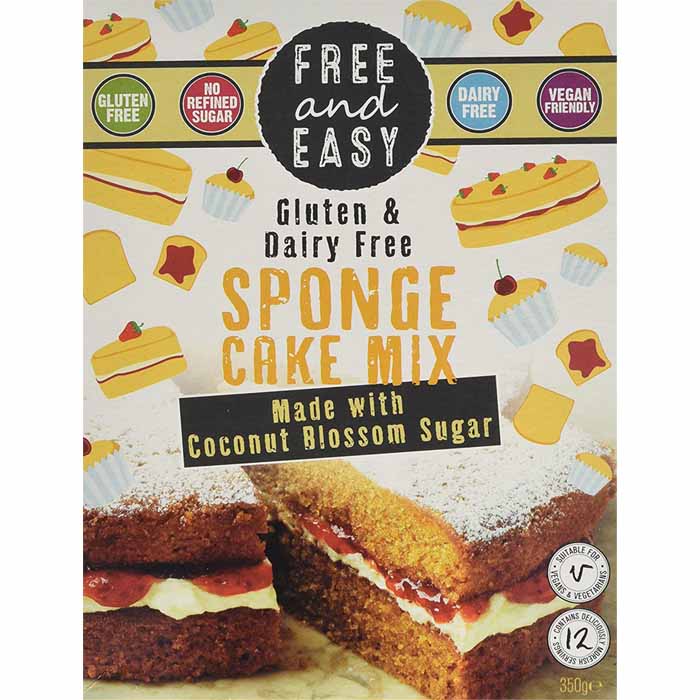 Free & Easy - Sponge Cake Mix with Coconut Blossom (GF), 350g