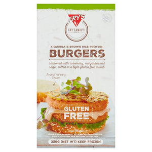Fry's - Quinoa & Brown Rice Protein Burgers, 320g | Multiple Options
