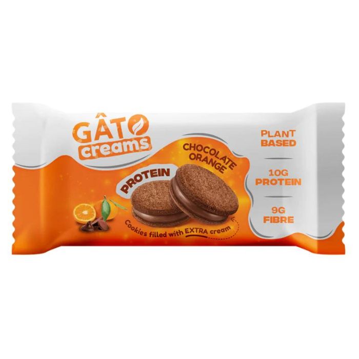 GATO - Protein Cream Sandwich Cookies, 50g - Chocolate Orange - Front