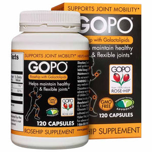 GoPo - Joint Health, Rose-Hip with Vitamin C  ,200 Capsules| Multiple Sizes