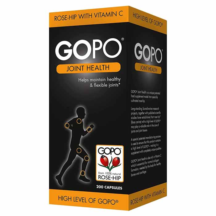 GoPo - Joint Health, Rose-Hip with Vitamin C  ,200 Capsules