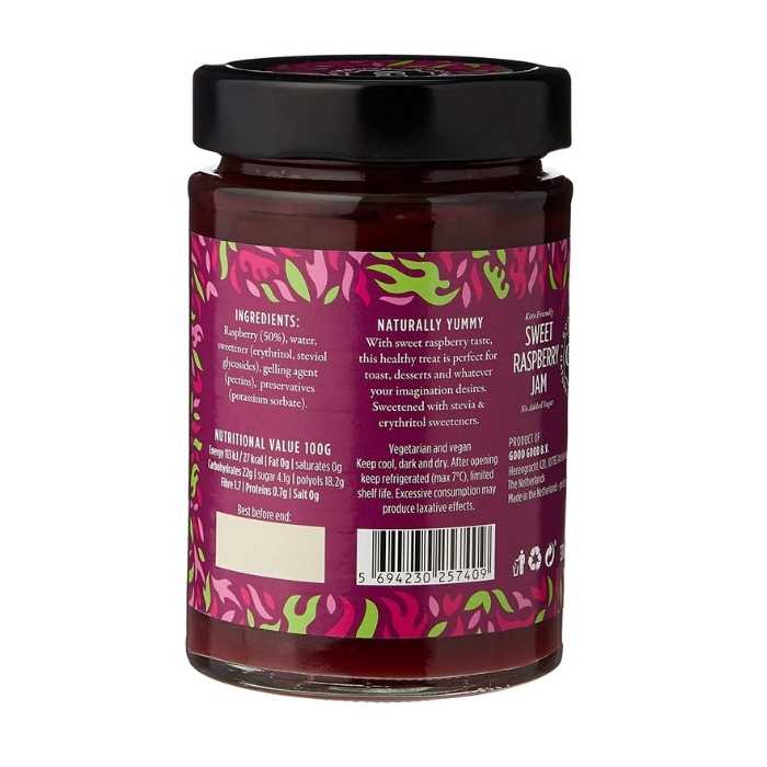 Good Good - Keto-Friendly Jam  - Raspberry - back