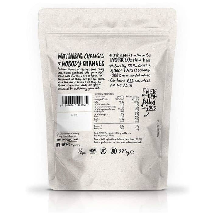 Good Hemp - Hemp Seed Hearts, 225g - back