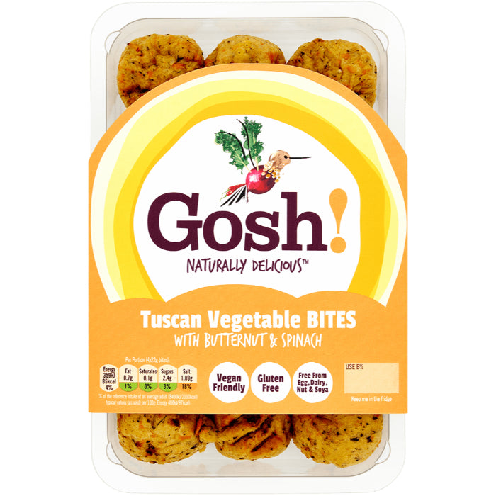 Great Food - Gosh Bites Tuscan Vegetable, 200g