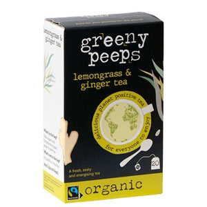 Greenypeeps - Organic Lemongrass & Ginger Tea, 20 Bags