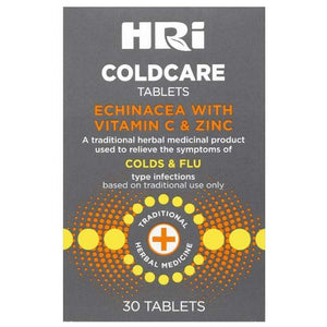 HRI - Coldcare Echinacea with Zinc & Vitamin C, 30 Tablets