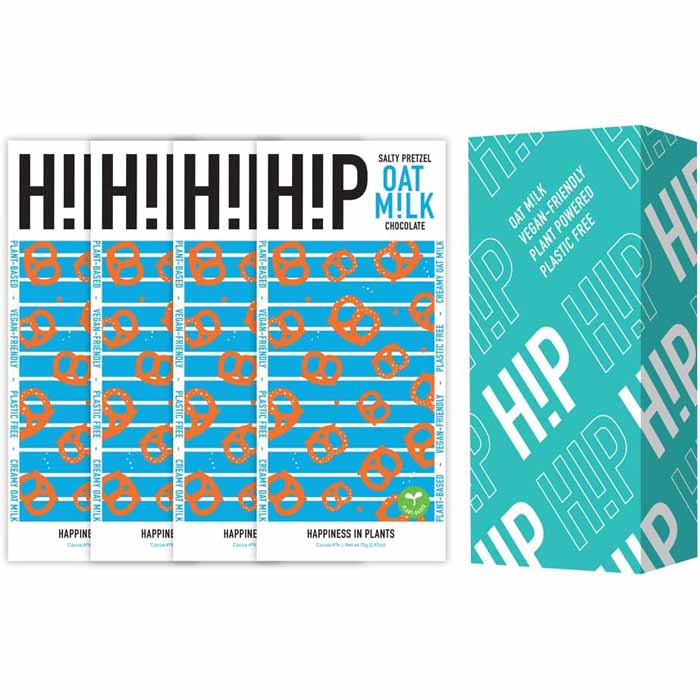 H!P - Salty Pretzels Oat Milk Chocolate Bar - 10 Pack, 70g