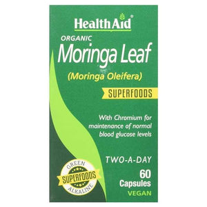 HealthAid - Organic Moringa Leaf, 60 Capsules