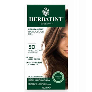 Herbatint - 5D Light Golden Chestnut Permanent Herbal Hair Colour, 150ml