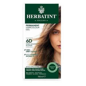 Herbatint - 6D Dark Golden Blonde Permanent Herbal Hair Colour, 150ml