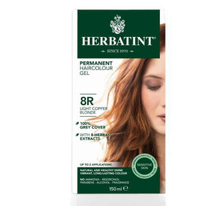 Herbatint - 8R Light Copper Blonde Permanent Herbal Hair Colour, 150ml