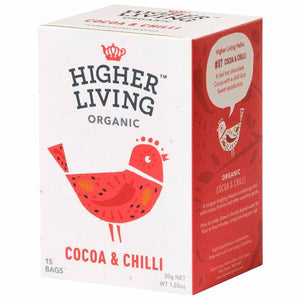 Higher Living - Organic Cocoa & Chilli Tea, 15 Bags