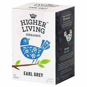 Higher Living - Organic Earl Grey Tea, 20 Bags | Pack of 4