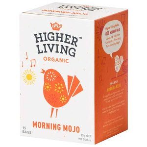 Higher Living - Organic Morning Mojo Tea, 15 Bags | Pack of 4