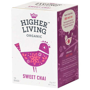 Higher Living - Organic Sweet Chai, 15 Bags | Pack of 4