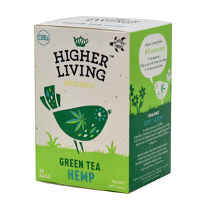 Higher Living Organic - Green Tea Hemp, 20 Bags | Pack of 4