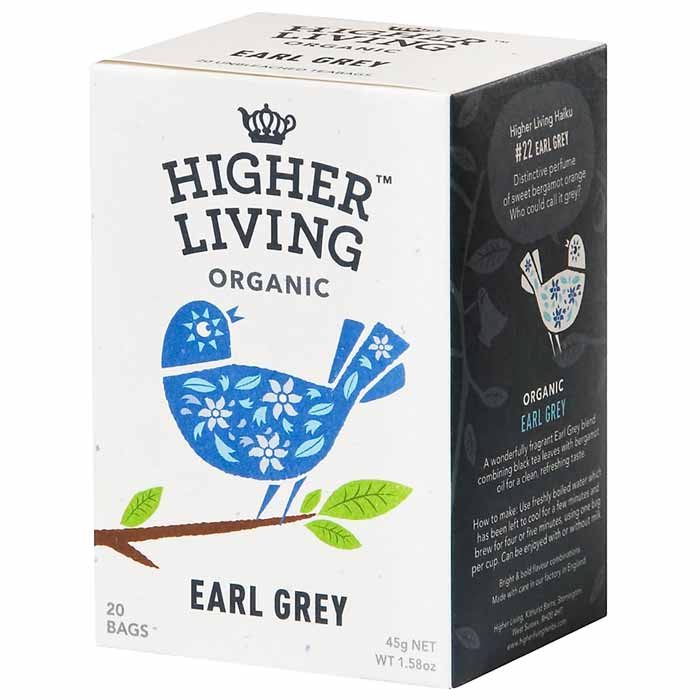 Higher Living Organic - Organic English Earl Grey Tea, 20 Bags