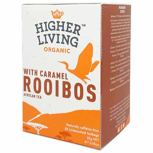 Higher Living Organic - Rooibos Caramel Tea, 15 Bags | Pack of 4