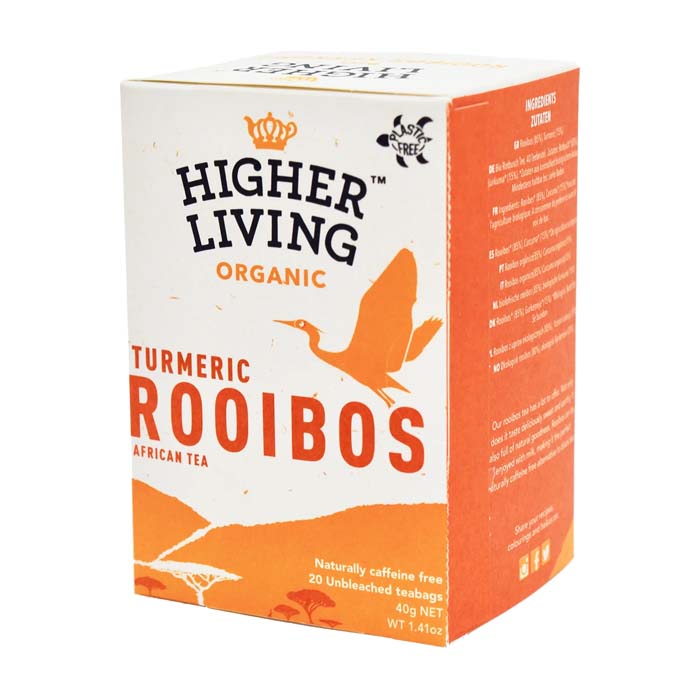 Higher Living Organic - Rooibos Turmeric Tea, 15 Bags